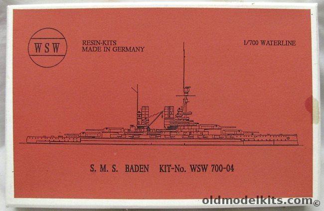 WSW 1/700 SMS Baden Battleship, WSW700-04 plastic model kit